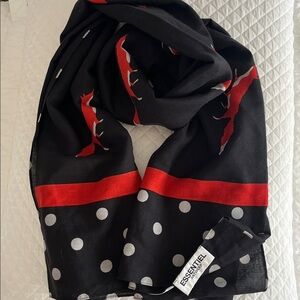 Essentiel Antwerp oversized Black Polka Dot Scarf wrap NWOT